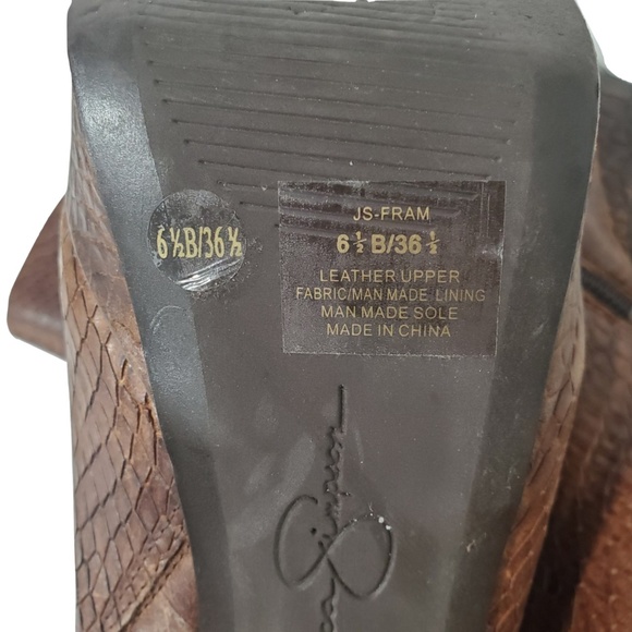 Jessica Simpson Fram Brown Snake Skin Boots - Picture 8 of 8